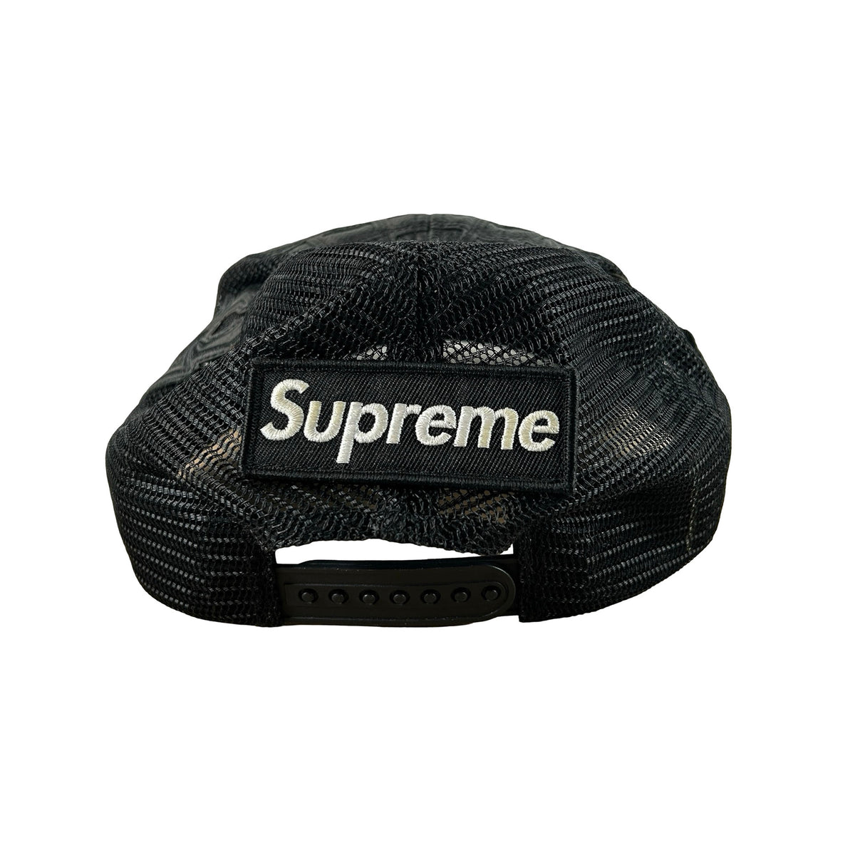 Supreme Vanson Leathers Spider-Man Mesh Back 6-Panel Hat Black [USED]