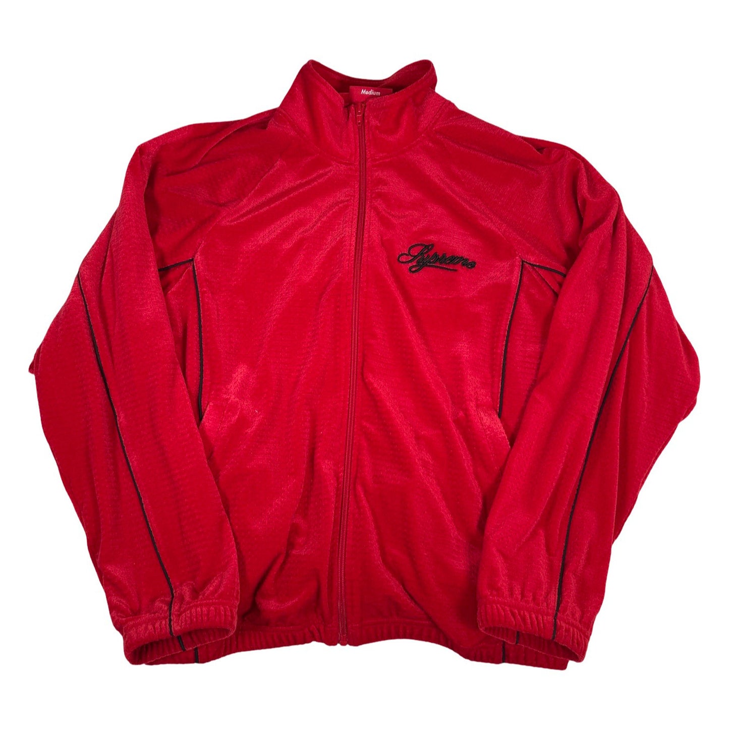 Supreme Velour Mesh Track Jacket Red [USED] - M (Used)