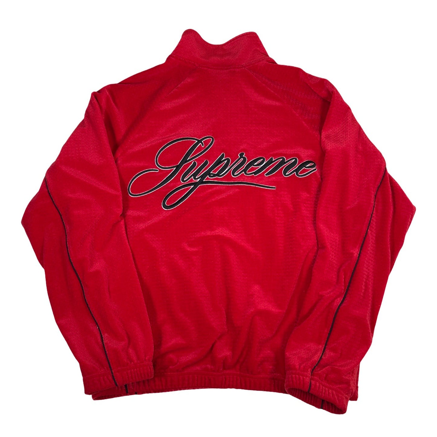 Supreme Velour Mesh Track Jacket Red [USED] - M (Used)