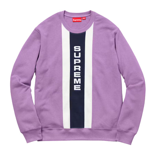 Supreme Vertical Logo Panel Crewneck Dusty Lavender