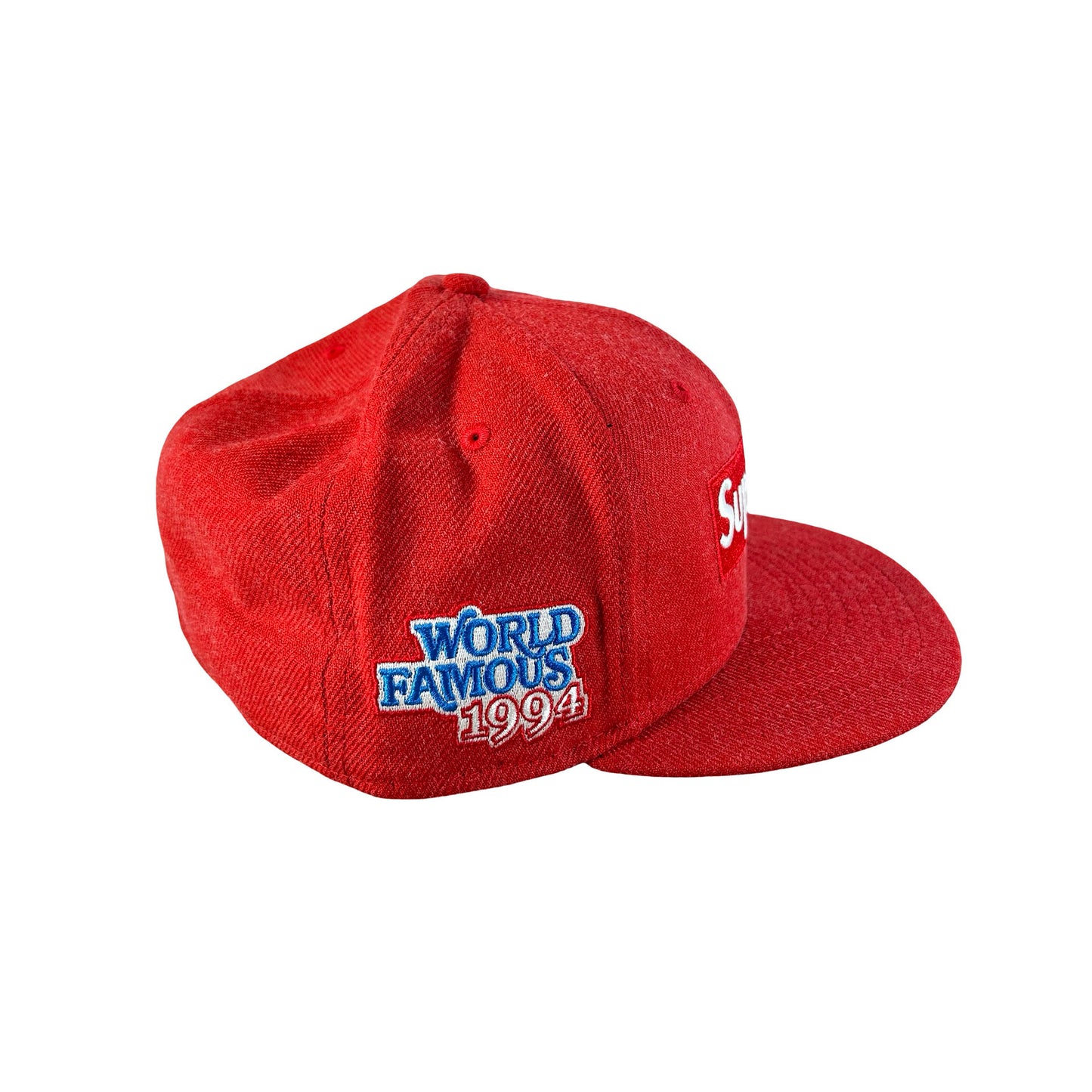 Supreme World Famous Box Logo New Era Red [USED] - 7 3/4 (Used)
