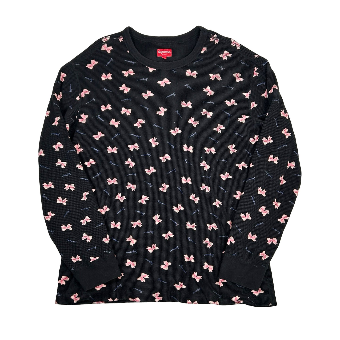 Supreme Bow Waffle Thermal Black [Used] - L (Used)