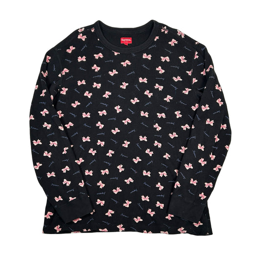 Supreme Bow Waffle Thermal Black [Used] - L (Used)