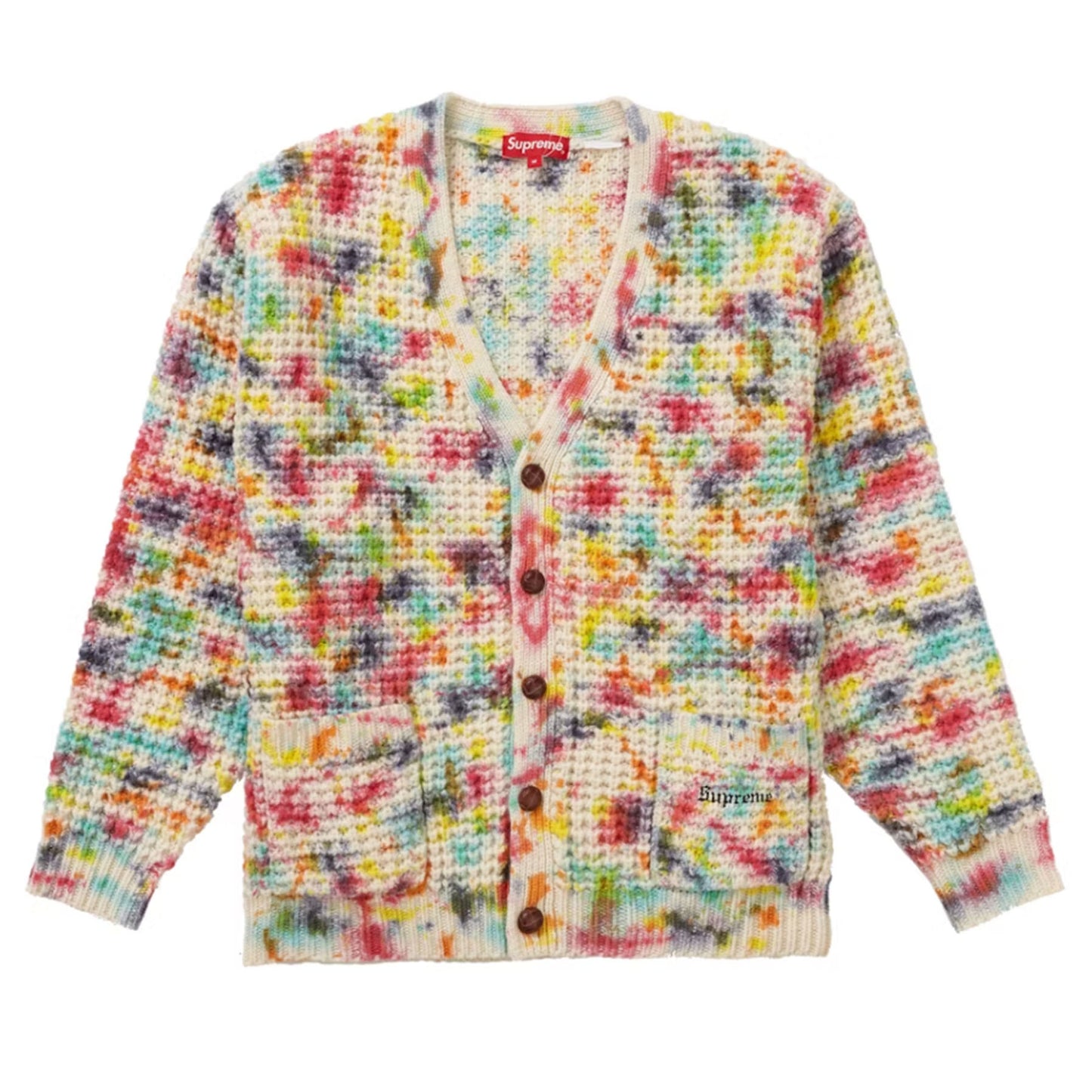 Supreme Waffle Knit Cardigan Tie Dye [USED] - L (Used)