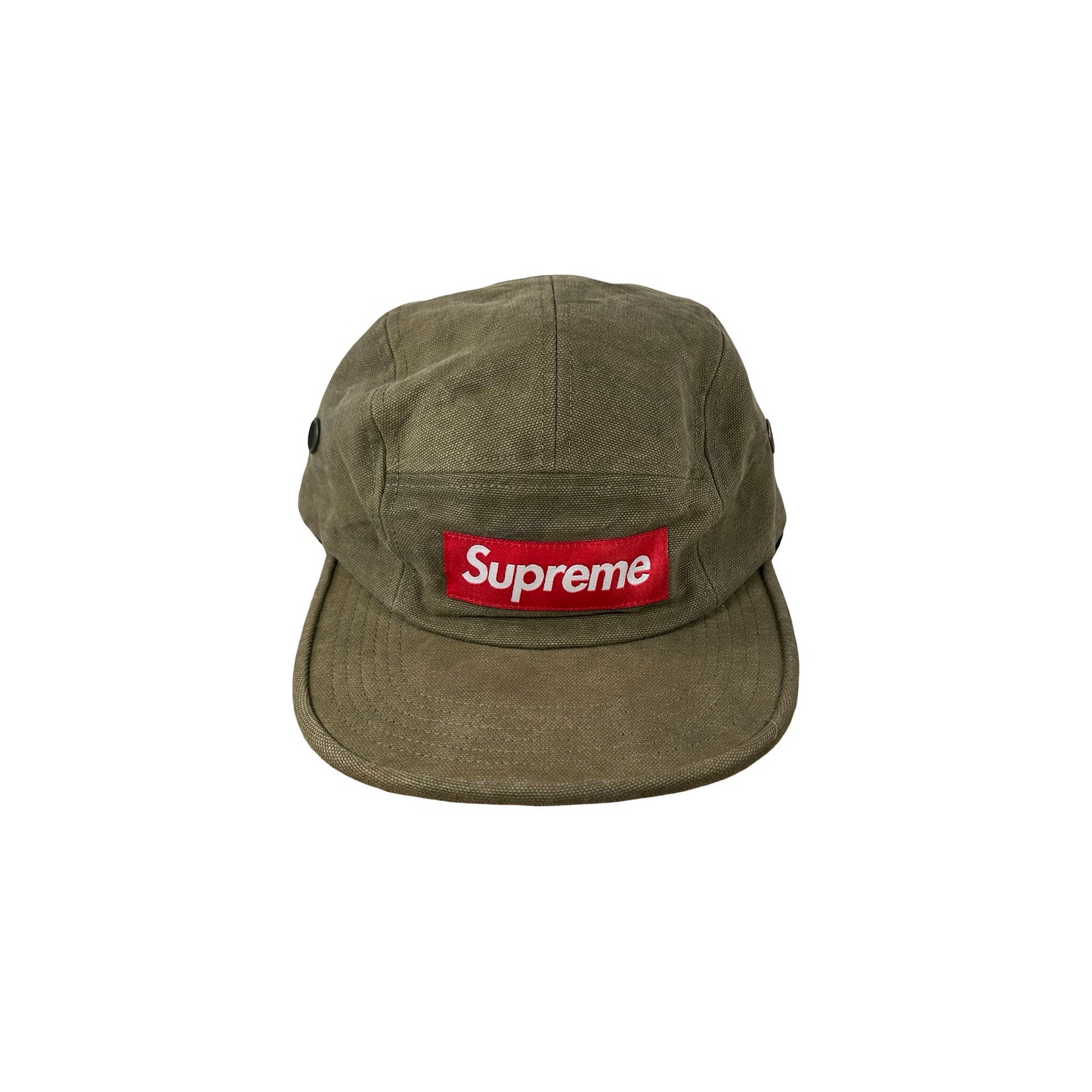 Supreme Washed Canvas Camp Cap (FW19) Olive [USED]