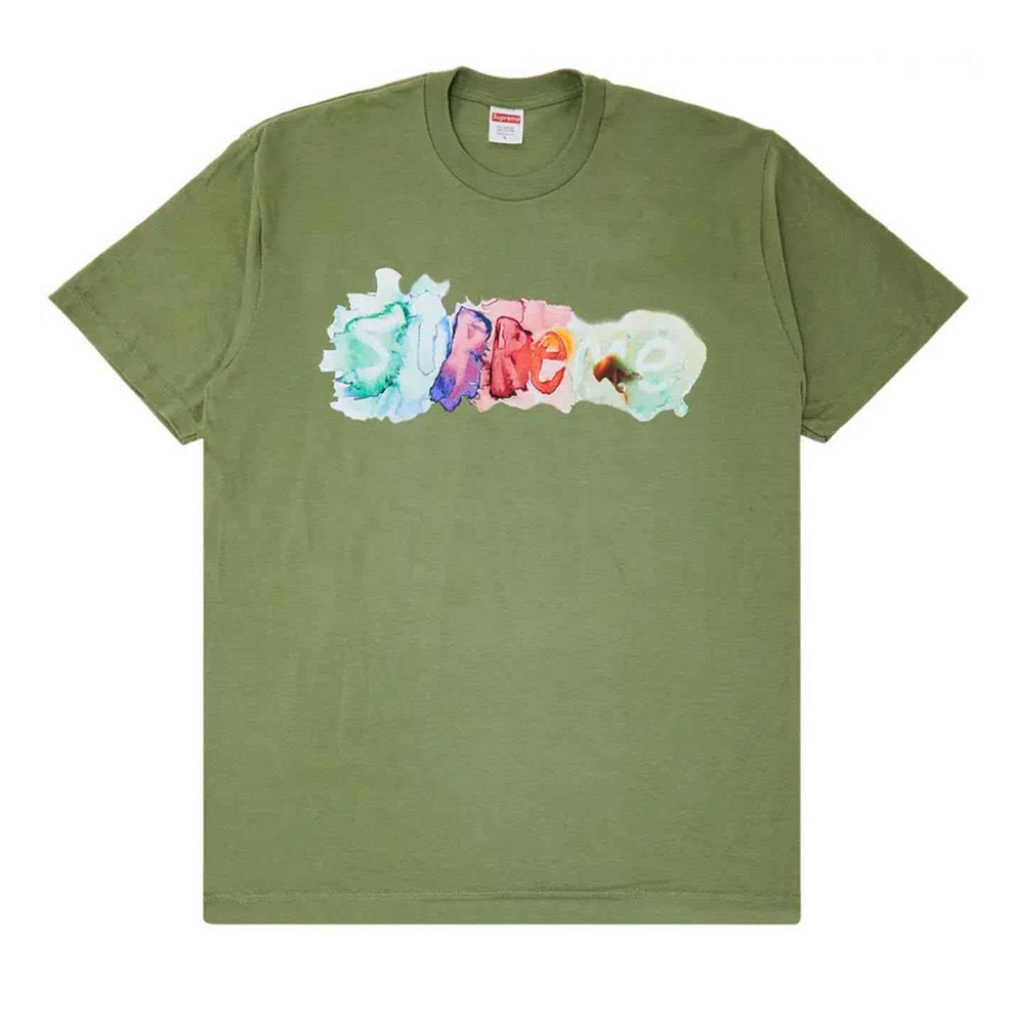 Supreme Watercolor Tee Light Olive