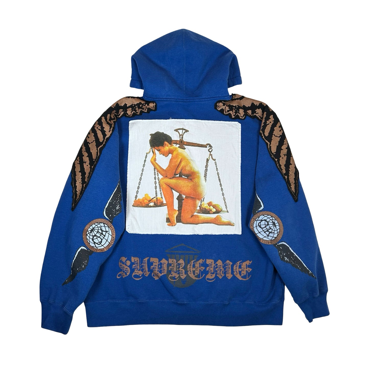 Supreme Wings Zip Up Hooded Sweatshirt (FW25) Royal [USED] - L (Used)