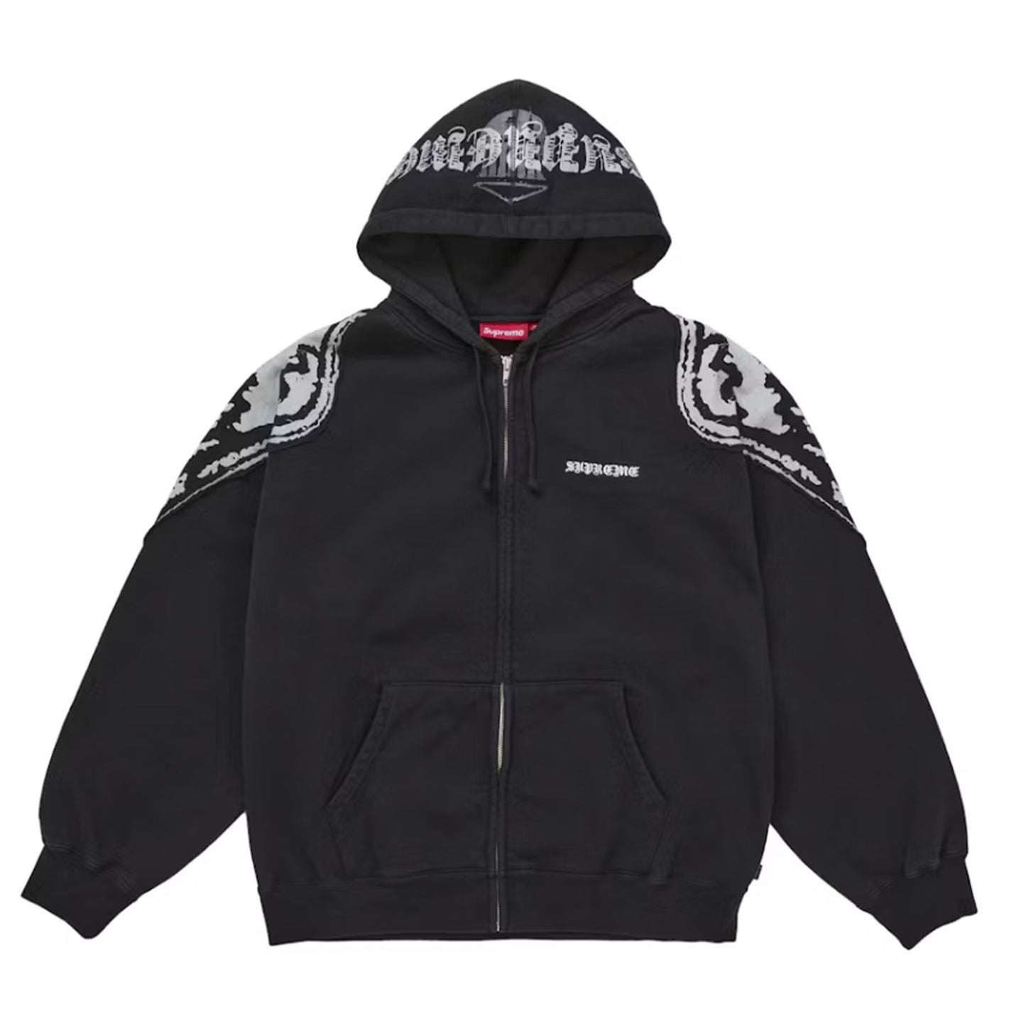 Supreme Wings Zip Up Hooded Sweatshirt (FW25) Black [USED] - M (Used)