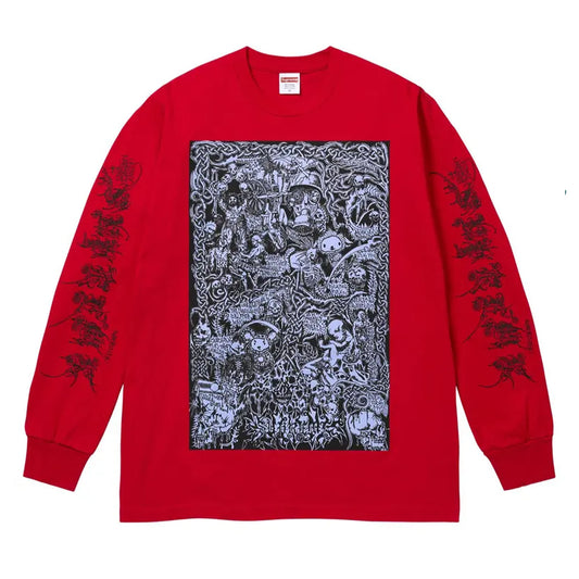 Supreme Wombat Long-Sleeve Tee Red