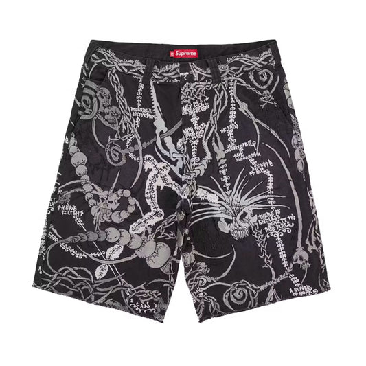 Supreme Wombat Embroidered Work Short Black