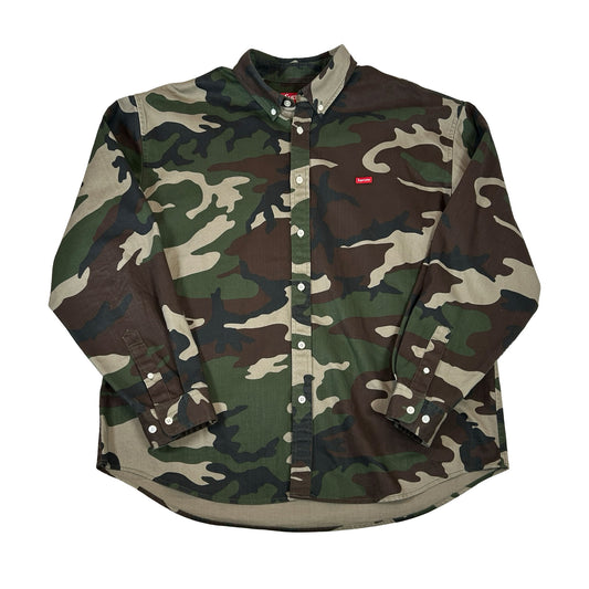 Supreme Small Box Denim Shirt (FW25) Woodland Camo [USED] - L (Used)