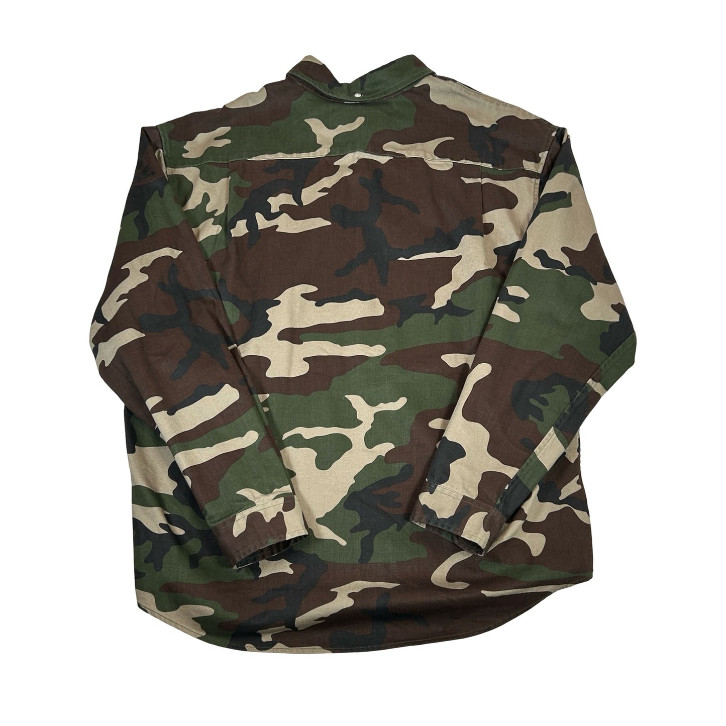 Supreme Small Box Denim Shirt (FW25) Woodland Camo [USED] - L (Used)