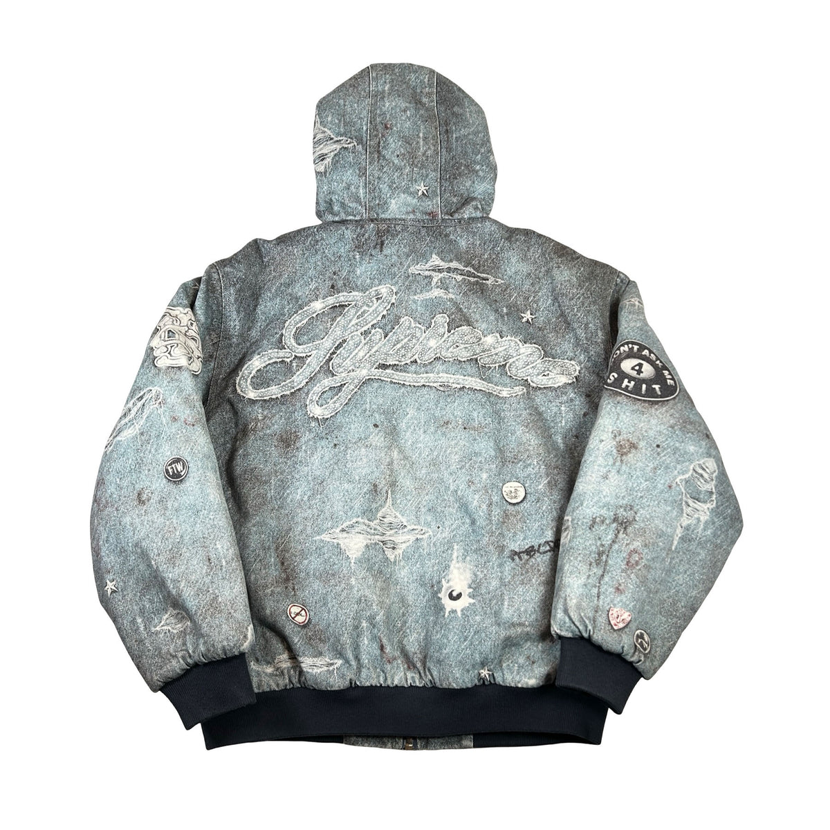 Supreme HJR Trompe L'oeil Hooded Work Jacket Blue [USED] - M (Used)