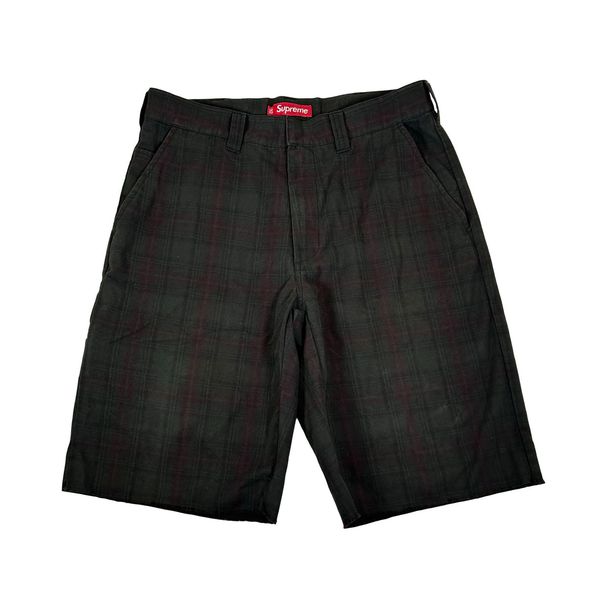 Supreme Work Short (SS26) Black Plaid [USED] - 32 (Used)