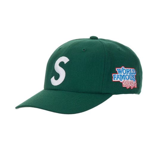 Supreme World Famous S Logo 6-Panel Hat Green