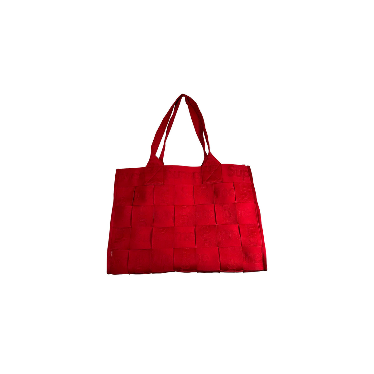 Supreme Woven Large Tote Bag Red [USED]