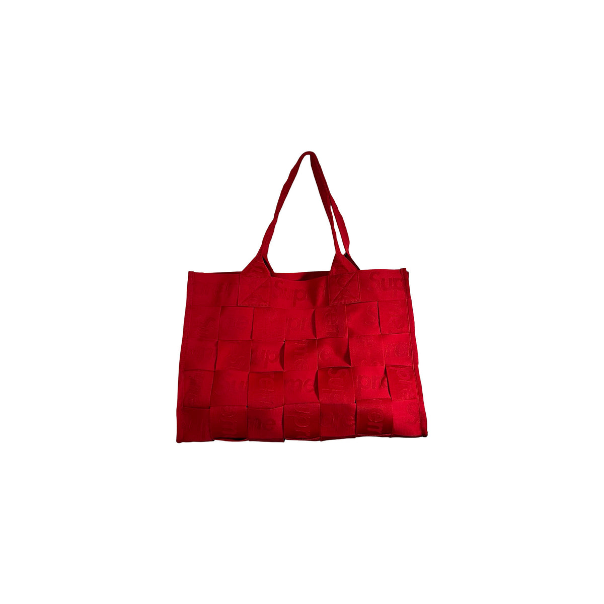 Supreme Woven Large Tote Bag Red [USED]