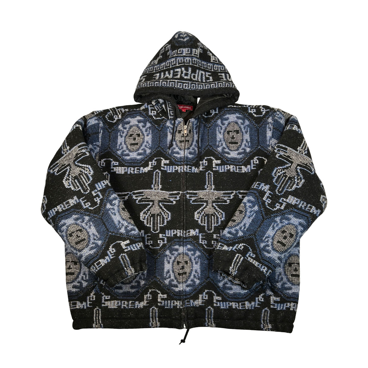 Supreme Woven Hooded Jacket Blue [USED] - XL (Used)
