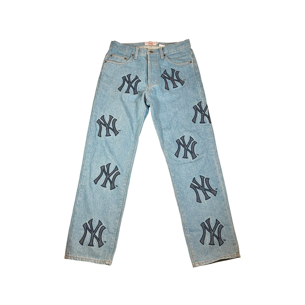Supreme x New York Yankees Regular Jean Washed Blue [USED] - 30 (Used2)
