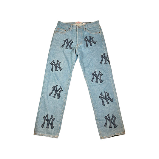 Supreme x New York Yankees Regular Jean Washed Blue [USED] - 30 (Used2)