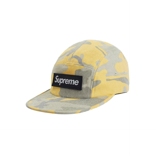 Supreme Washed Out Camo Camp Cap Yellow Camo