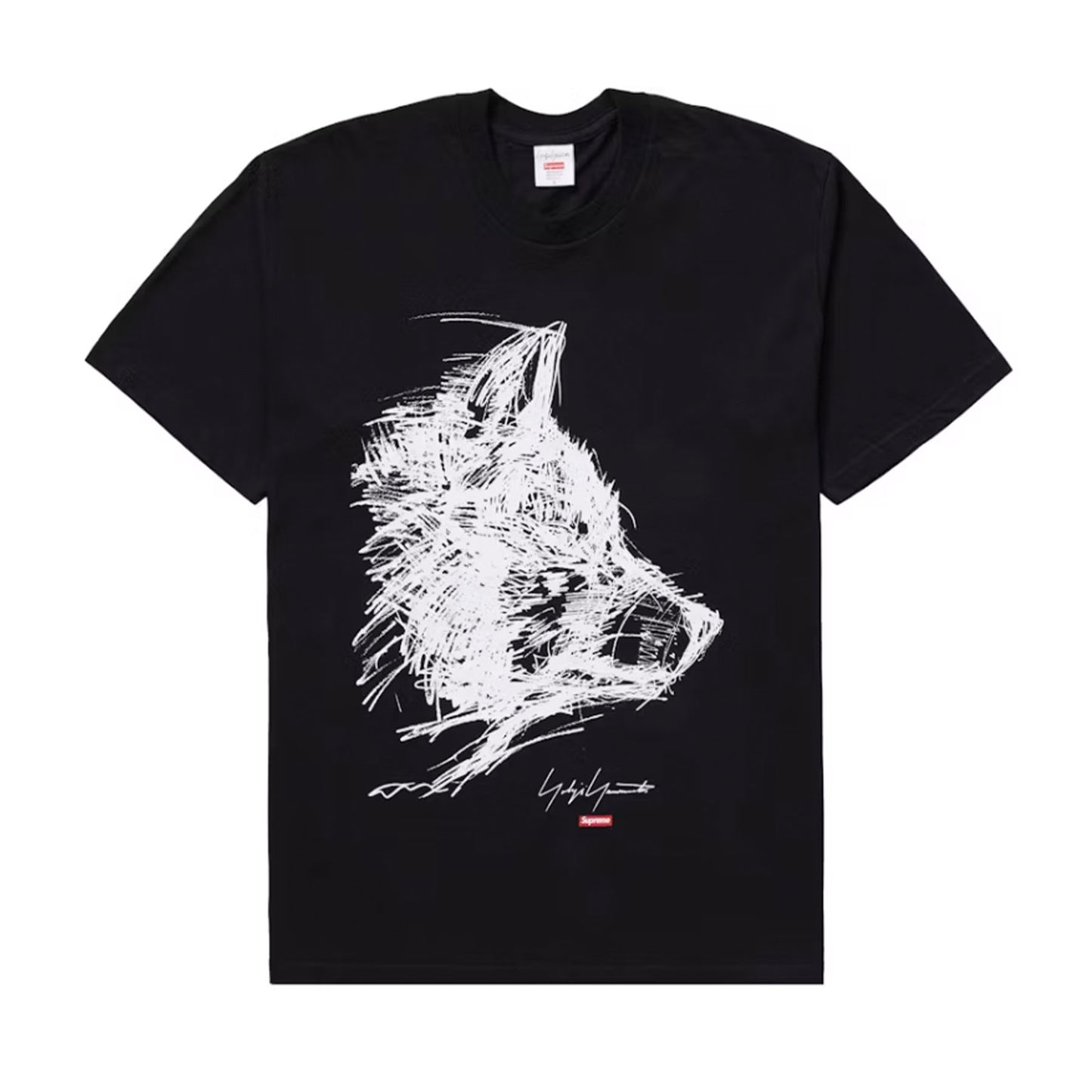 Supreme Yohji Yamamoto Scribble Wolf Tee Black [USED] - M (Used)