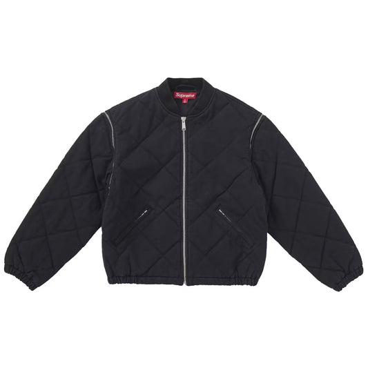 Supreme Zip-Off Sleeve Quilted Bomber Jacket Black [USED] - XL (Used)
