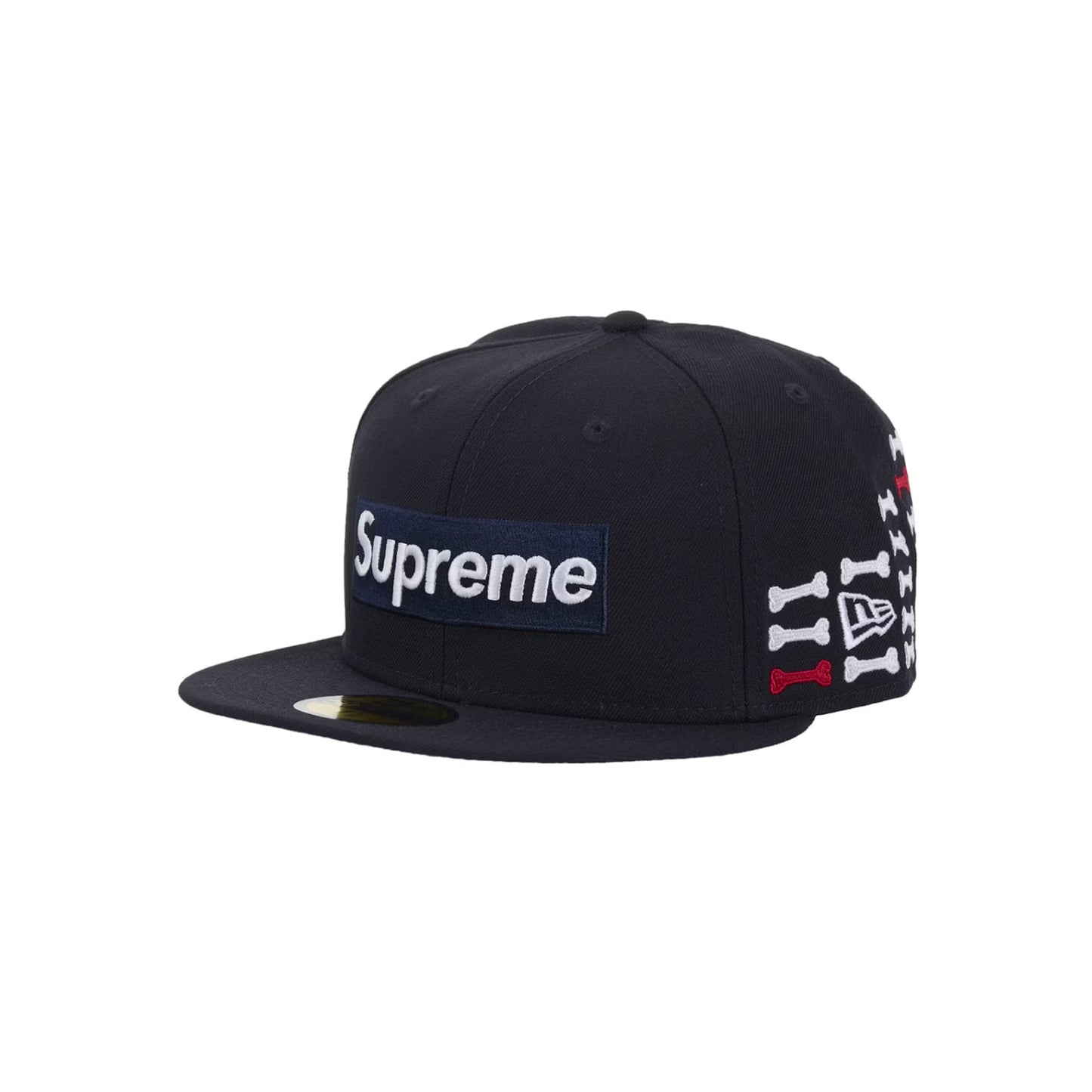 Supreme Bones Box Logo New Era 59Fifty Fitted Hat Navy