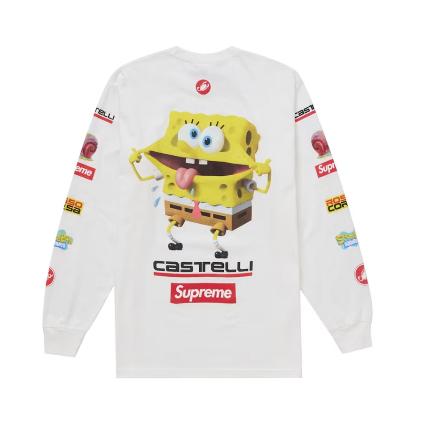 Supreme SpongeBob/Castelli Racing L/S Tee White