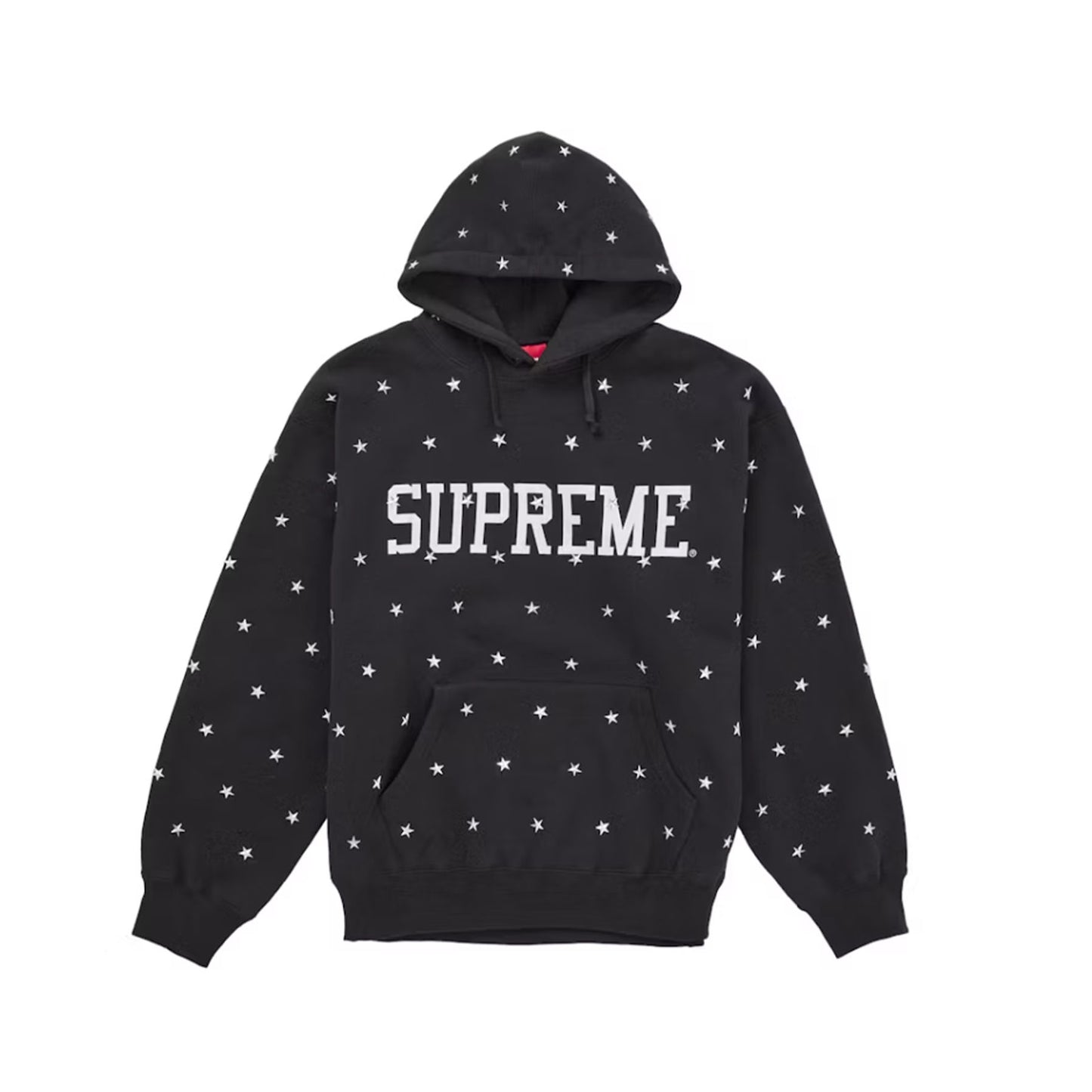 Supreme Stars Studded Hooded Sweatshirt Black [USED] - XL (Used)