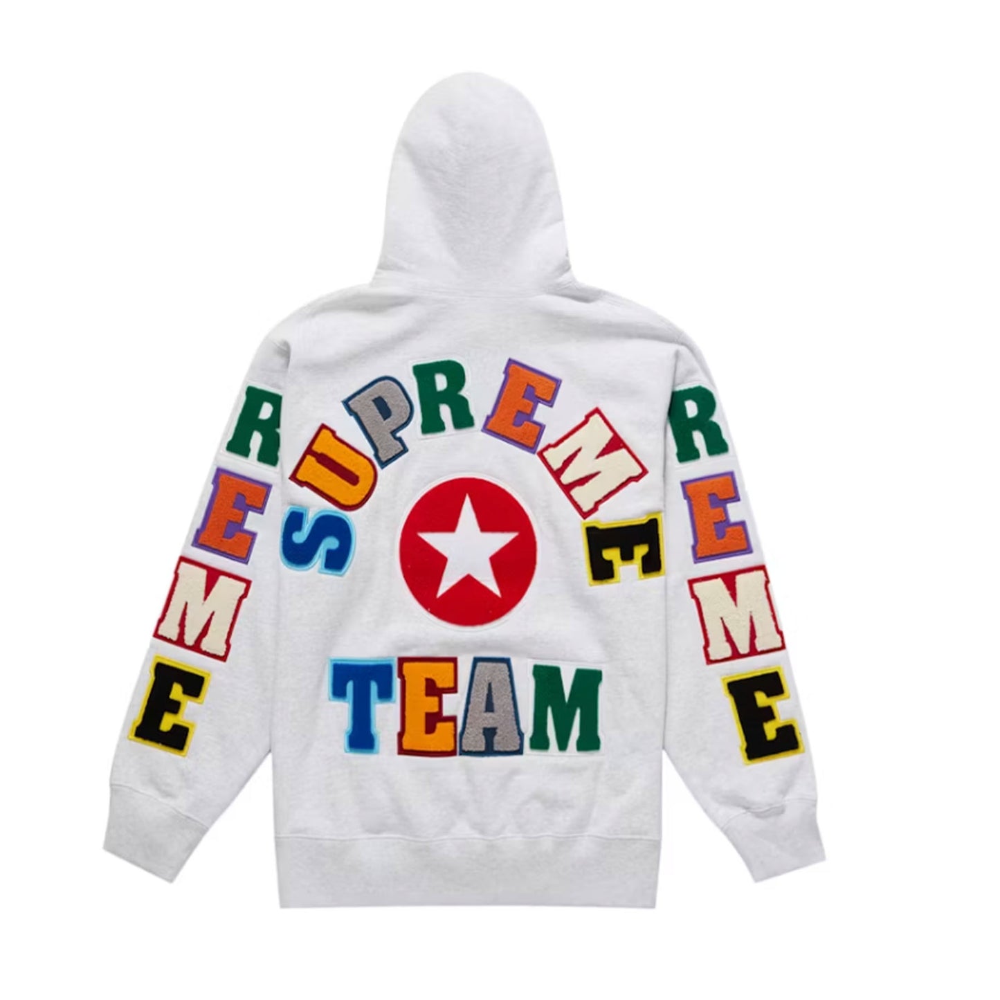 Supreme Team Chenille Hooded Sweatshirt Ash Grey [USED] - L (Used)