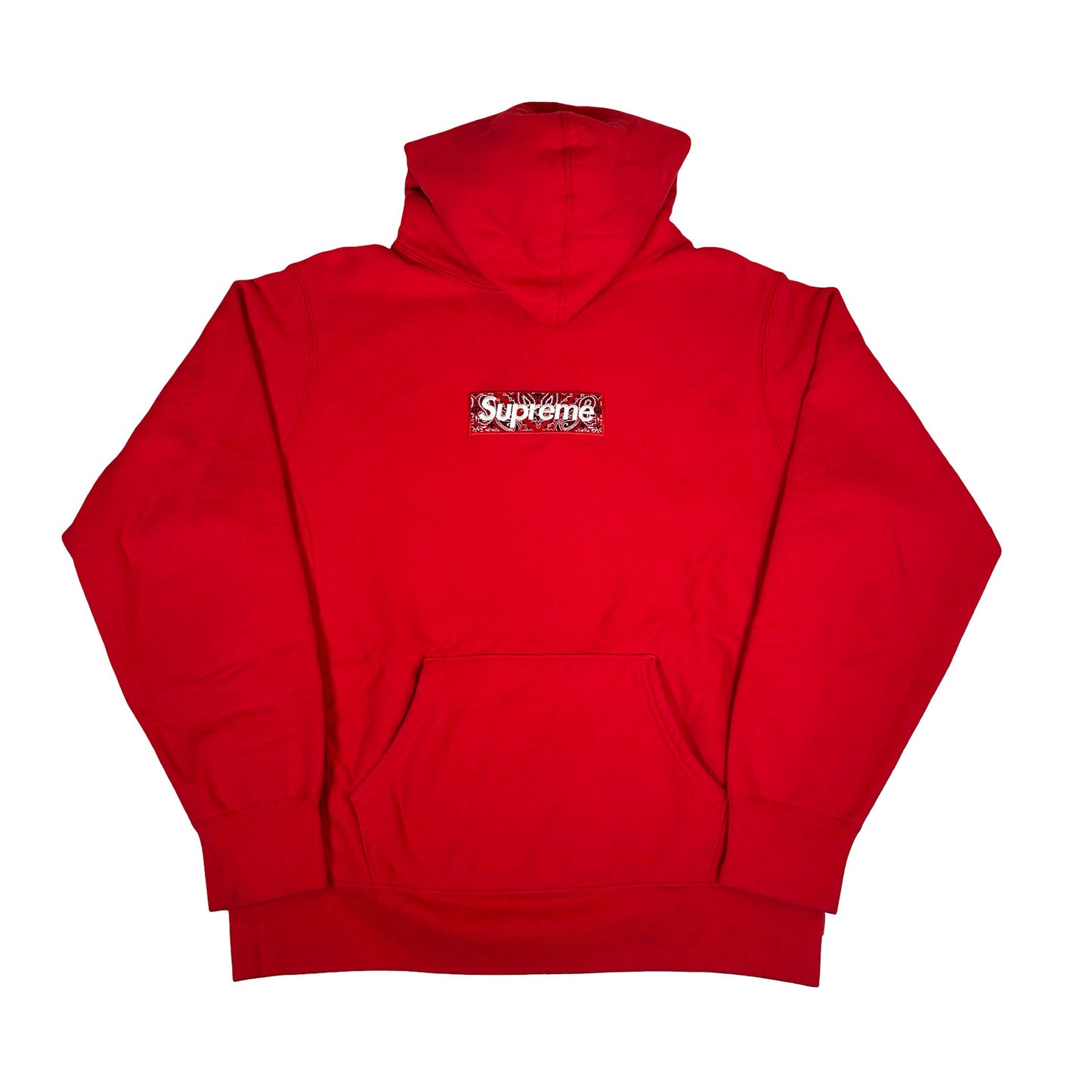 Supreme Bandana Box Logo Hooded Sweatshirt Red [USED] - M (Used)