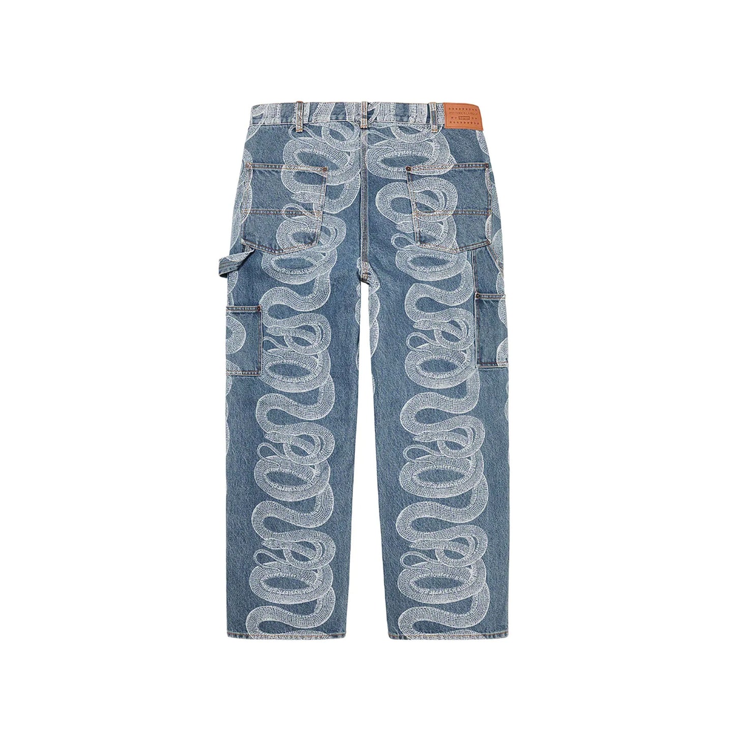 Supreme x Hysteric Glamour Snake Double Knee Painter Pant Blue [USED] - 32 (Used)