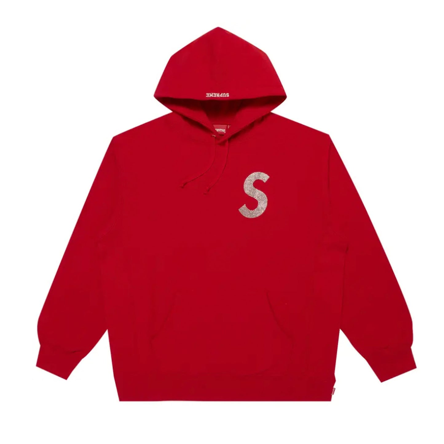 Supreme Swarovski S Logo Hooded Sweatshirt Red [USED] - S (Used)
