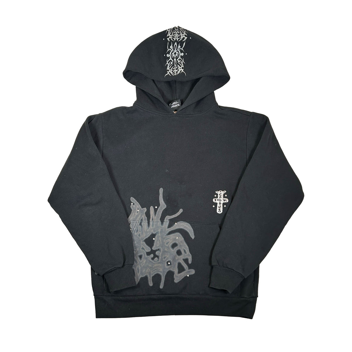 Travis Scott Studded Pullover Hoodie Black [USED] - S (Used)