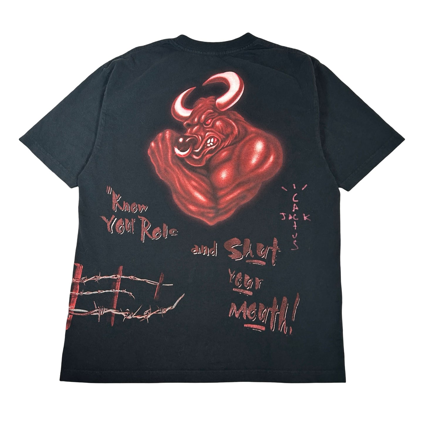 Travis Scott x WWE Know Your Role The Rock Tee Black [USED] - L (Used)