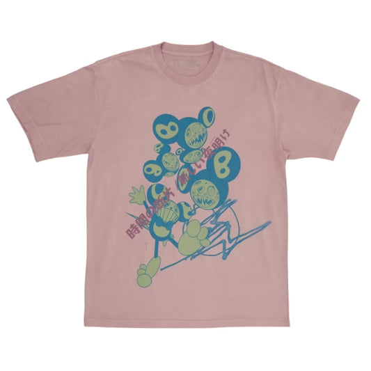 Travis Scott Cactus Jack x Fragment x Takashi Murakami The Dawn Tee Pink [USED] - L (Used)