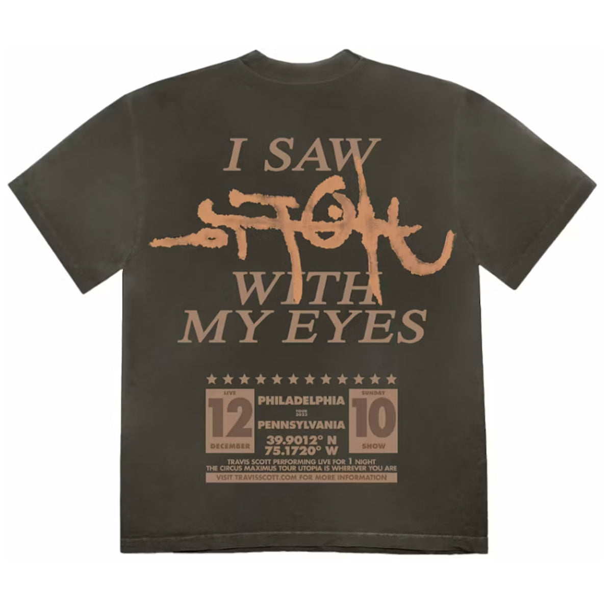 Travis Scott Utopia Is In Philadelphia Tee Multicolor