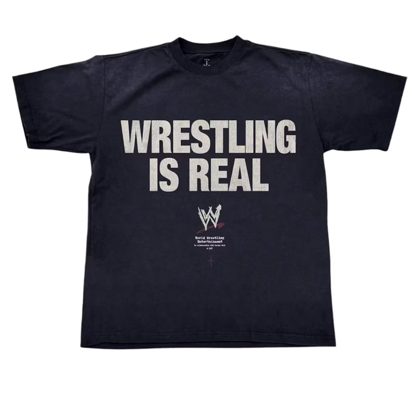 Travis Scott Wrestling Is Real T-shirt Black [USED] - L (Used)