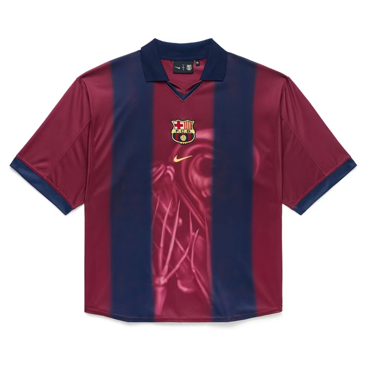Travis Scott x Nike x FC Barcelona Retro 2000/01 Home Skeleton Jersey Multicolor