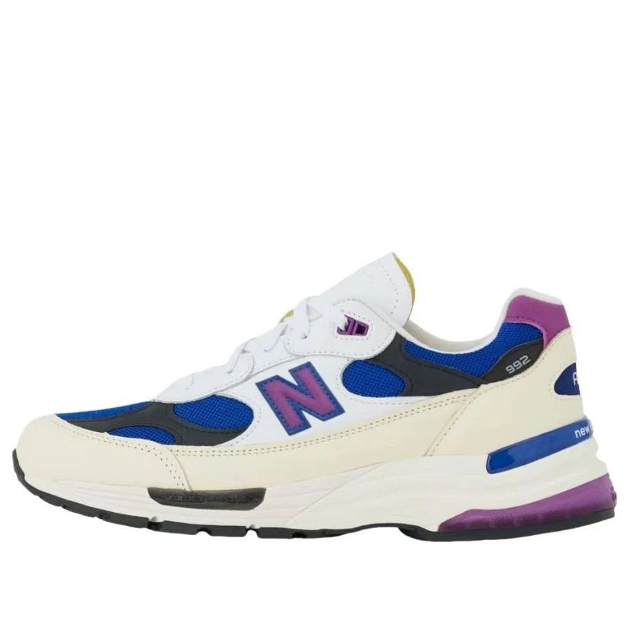 U99278L New Balance 992 MiUSA White Royal Purple Fuchsia
