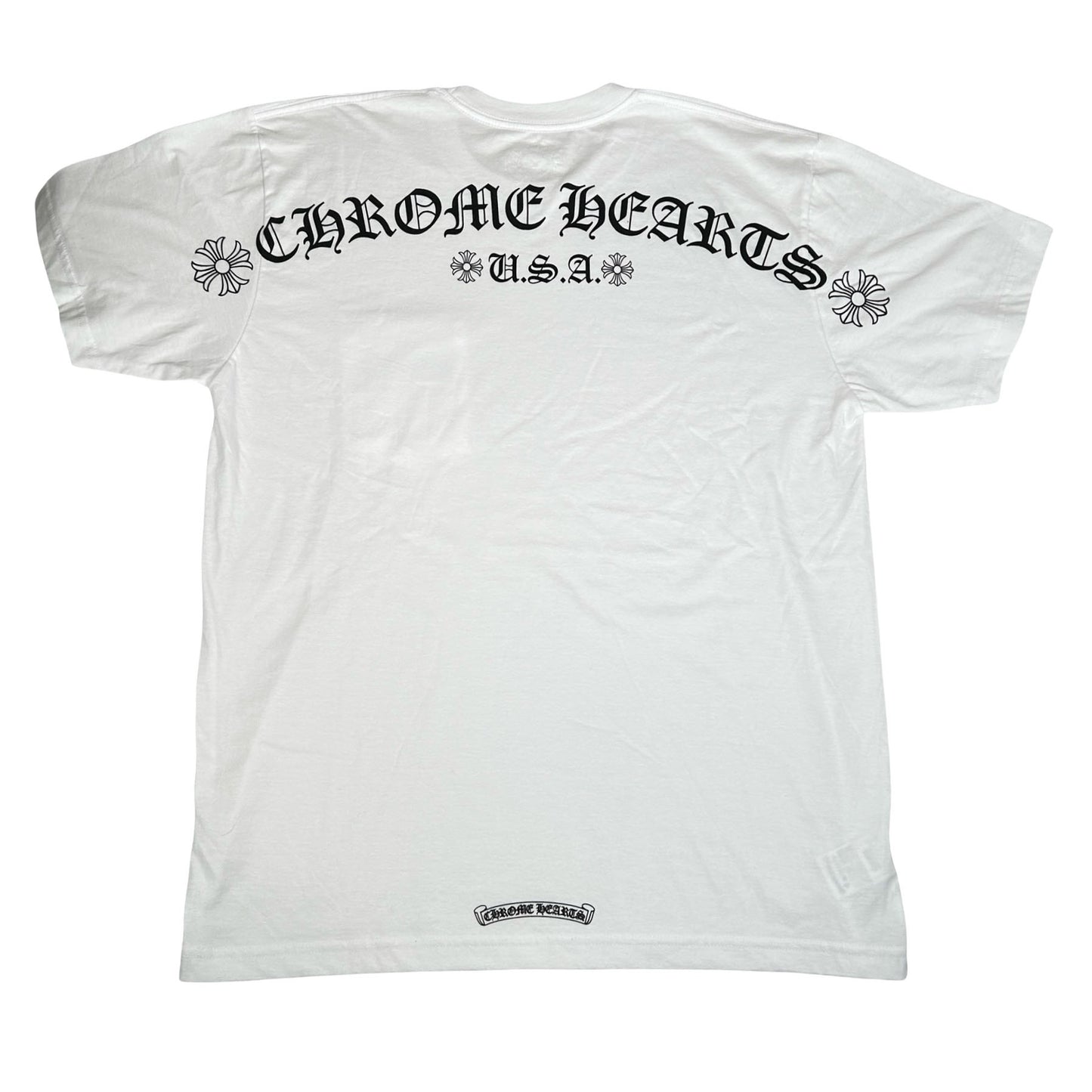 Chrome Hearts USA Script Logo Short Sleeve T-Shirt White
