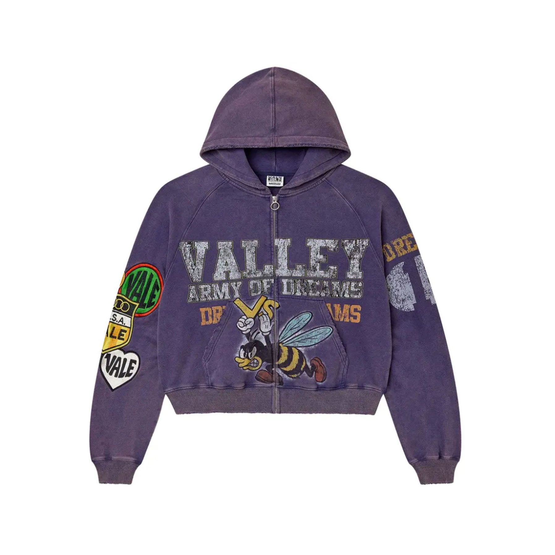 Vale Forever Army Zip Up Purple DISTRICT ONE NY