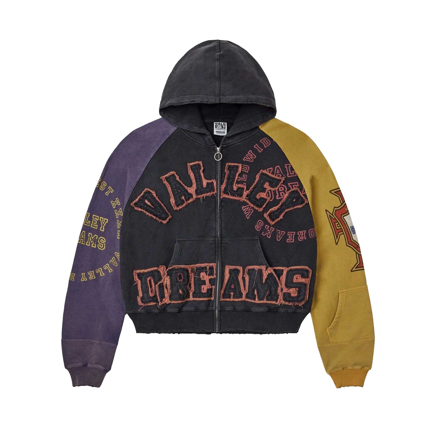 Vale Forever Crest Zip Up Hoodie Black