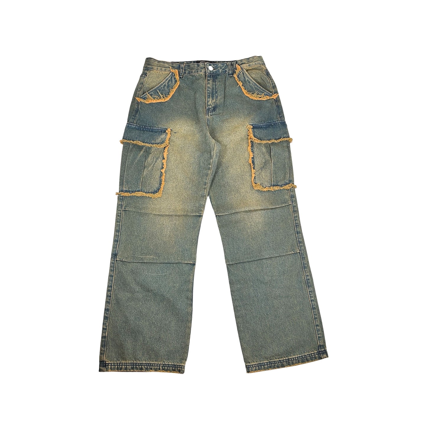 Vale Forever Vintage Orange Wash Frayed Cargo Denim [USED] - 34 (Used)