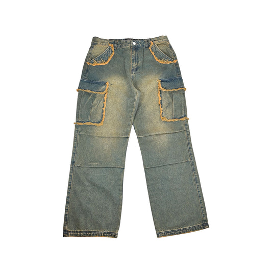Vale Forever Vintage Orange Wash Frayed Cargo Denim [USED] - 34 (Used)
