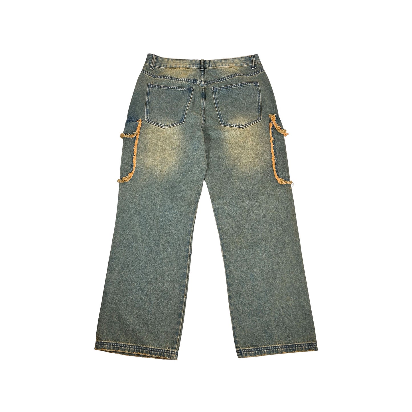 Vale Forever Vintage Orange Wash Frayed Cargo Denim [USED] - 34 (Used)