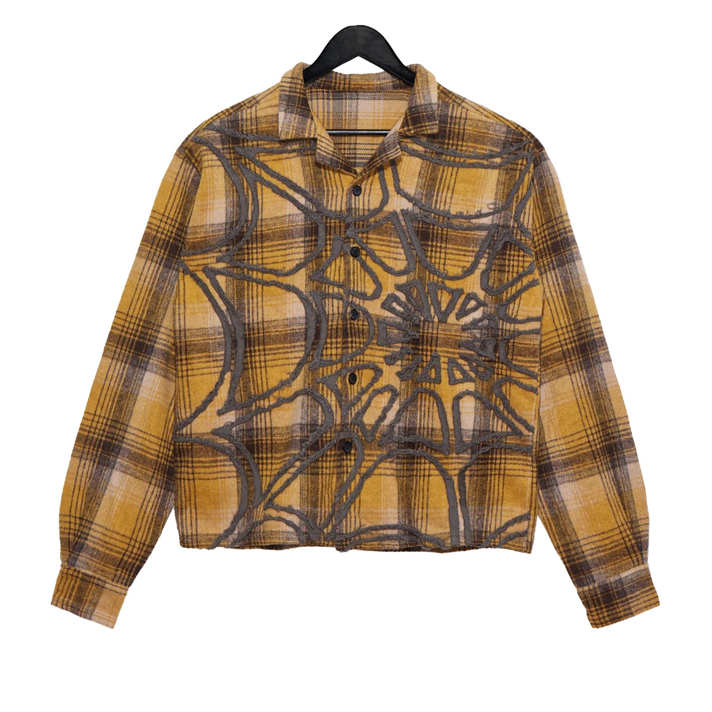 Vale Lives Spider Web Flannel Yellow [USED] - XL (Used)