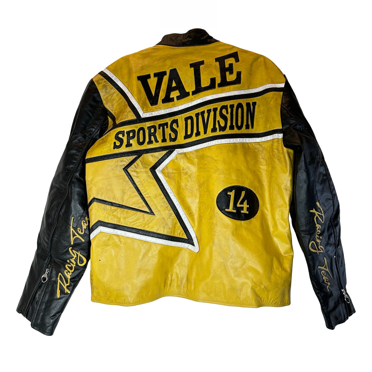 Vale Forever Lotto Motocroxxx Leather Jacket Yellow/Black [USED] - 2XL (Used)