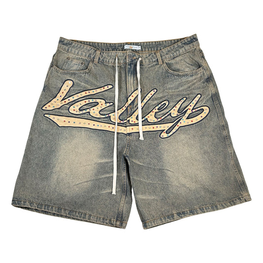 Vale Forever Skittles Jorts Mid Blue [USED] - 38 (Used)